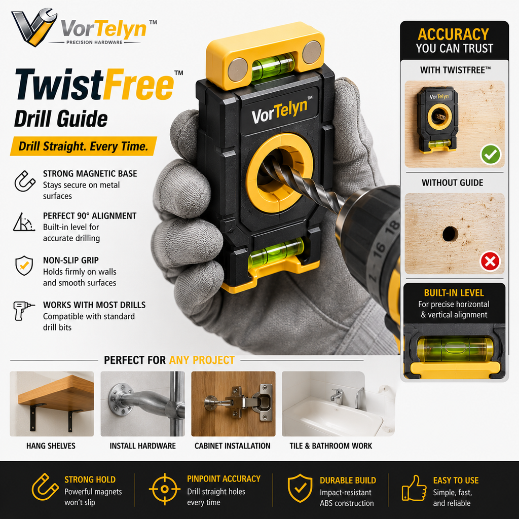 VorTelyn™ Drill Guide Magnetic Precision Drilling Alignment Tool