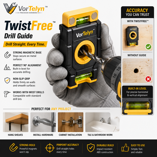VorTelyn™ Drill Guide Magnetic Precision Drilling Alignment Tool